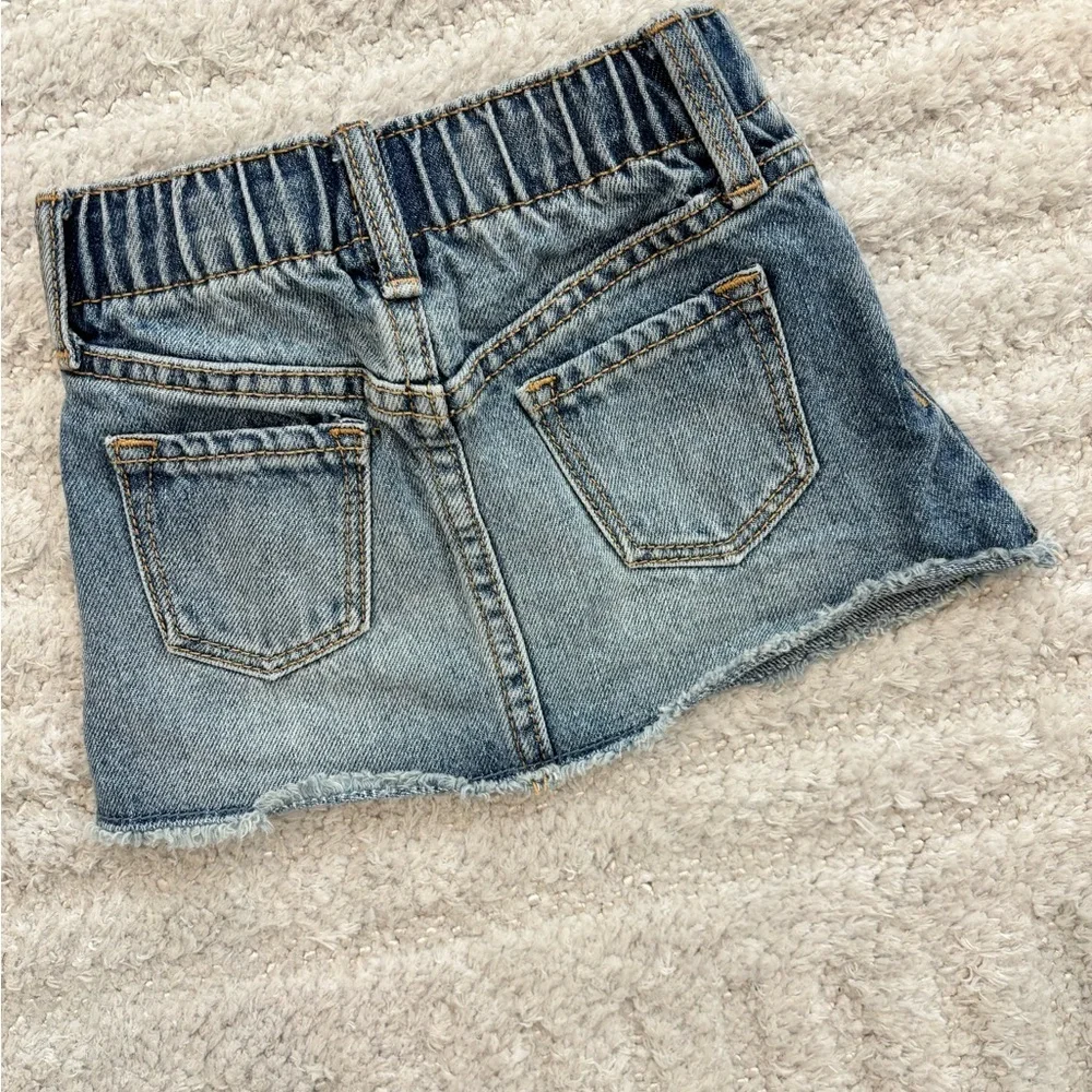 Old Navy Baby Girl Denim Skirt - Size 12-18 Months with Adjustable Waist